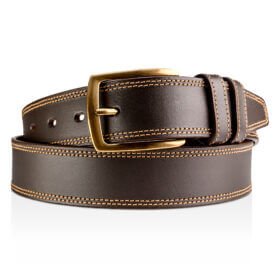 Brass Buckle Men’s Leather Belt