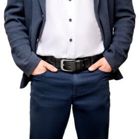 Midnight Touch Men’s Leather Belt