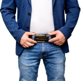 Brass Knight Men’s Leather Belt