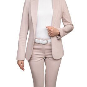 White Classic Women’s Leather Belt