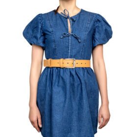 Golden Beige Women’s Leather Belt