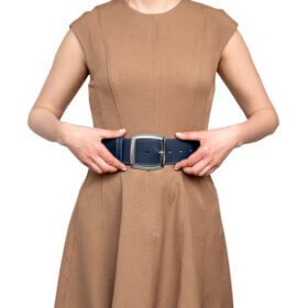 Navy Prestige Women’s Leather Belt