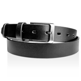 Onyx Curve Black Men’s Leather Belt
