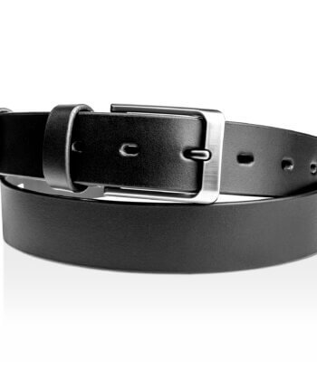 Alternative view of Onyx Curve Black Men’s Leather Belt