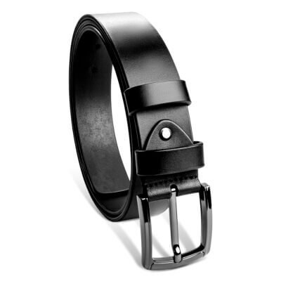 Cavallo Nero Black Men's Leather Belt