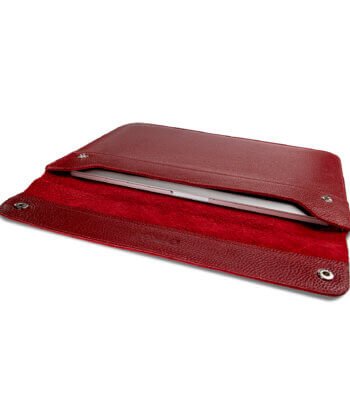 Leather MacBook Case Red