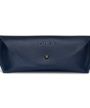 Navy blue Leather Eyeglass Case